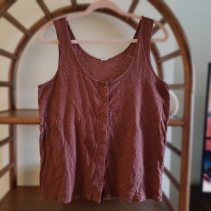 ON Rust Button-Up Tank Top